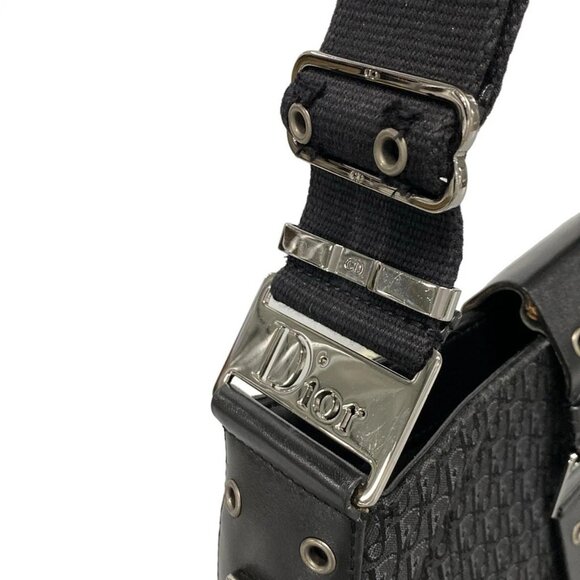 Auth DIOR/ChristianDior Street Chic, Trotter - Black Gray Jacquard Leather - Picture 9 of 16